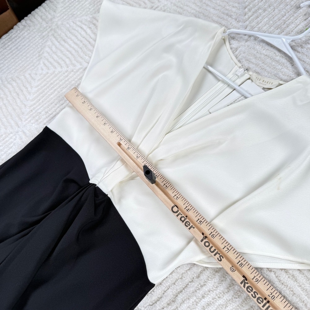 Ted Baker London Dress 3 NWT Black White Bodycon Midi Party Cocktail Date Event - Picture 8 of 16